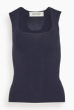 Rohe Bustier Shaped Knitted Top in Navy