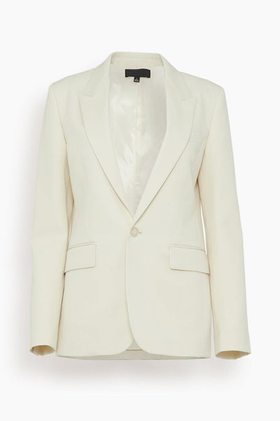 Adele Single Breasted Tailored Jacket in Stone