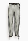 Kiki De Montparnasse Merci Dot Embroidery Pant in Black