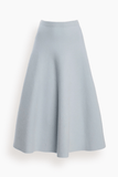 Brandon Maxwell The Miller Structured Knit Skirt in Ice Blue