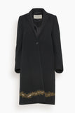 Dries Van Noten Coats Richy Embroidery Coat in Black