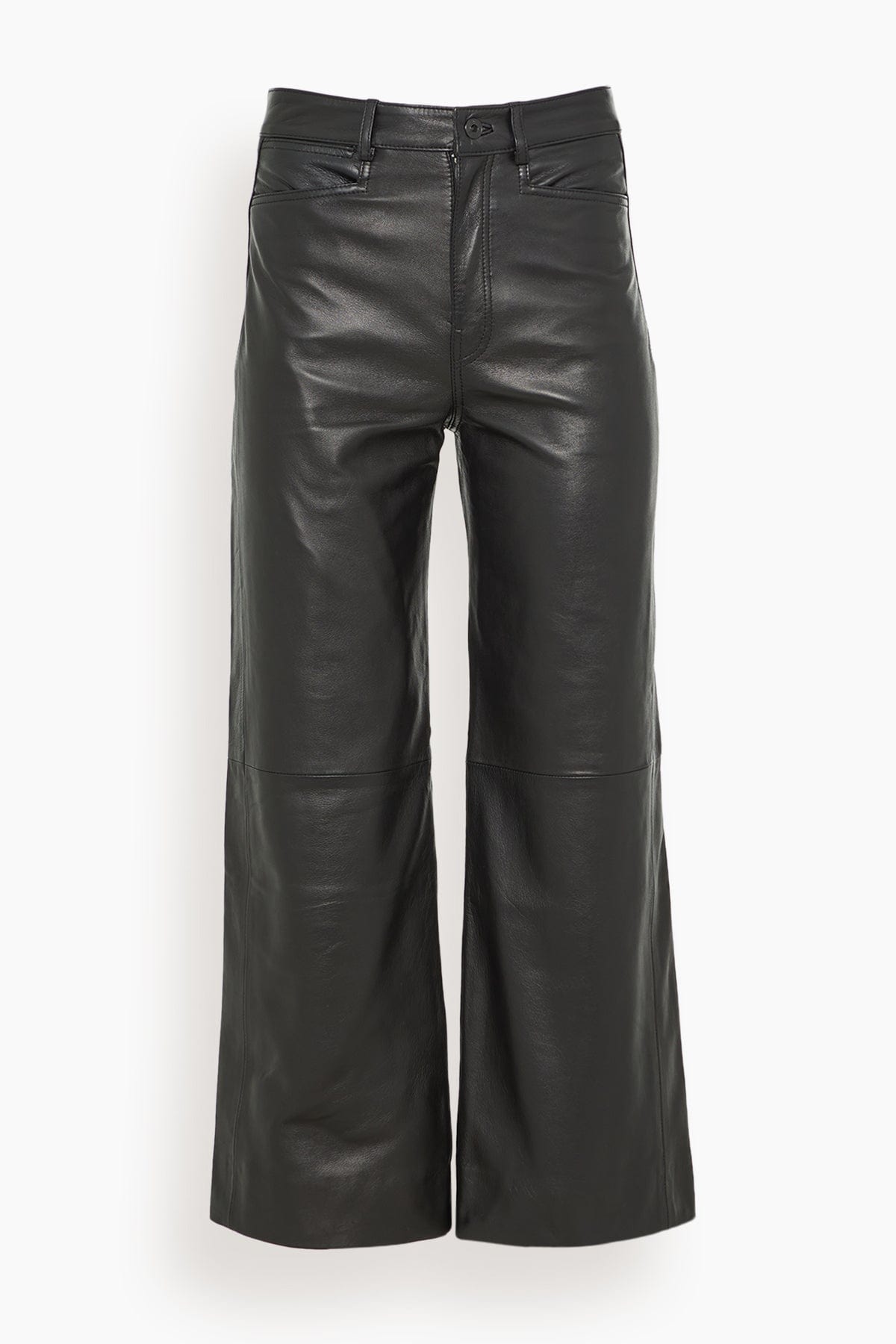 Proenza Schouler White Label Pants Leather Culottes in Black