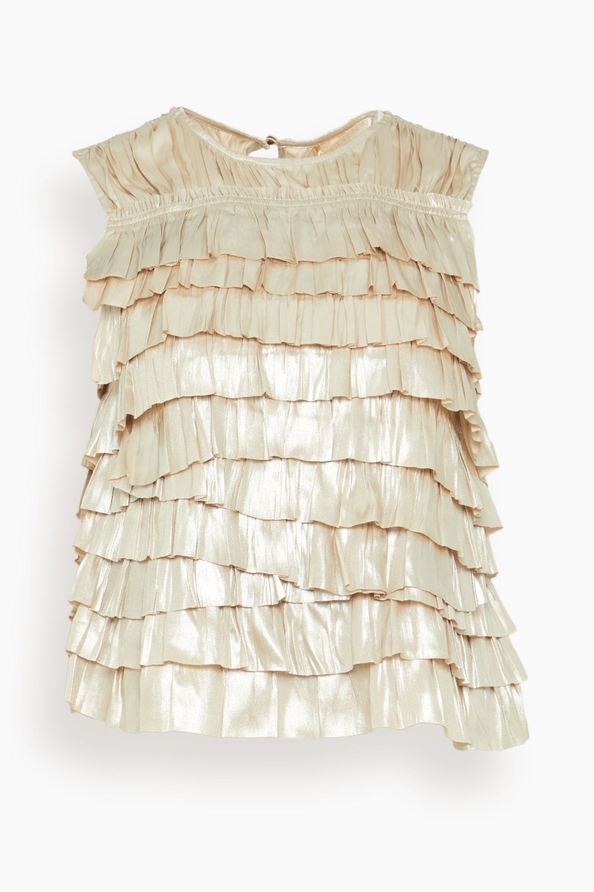 Ulla Johnson Quinn Layered Sleeveless Top in Opal