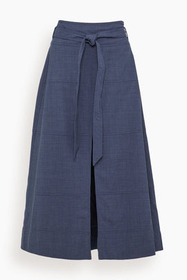 Hudson Skirt in Dark Chambray