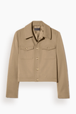 Nili Lotan Edna Cropped Jacket in British Khaki