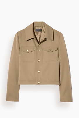 Edna Cropped Jacket in British Khaki