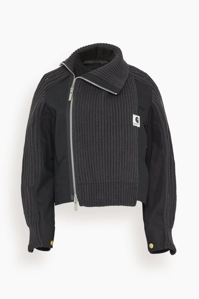 Carhartt WIP Duck x Wool Knit Blouson in Black