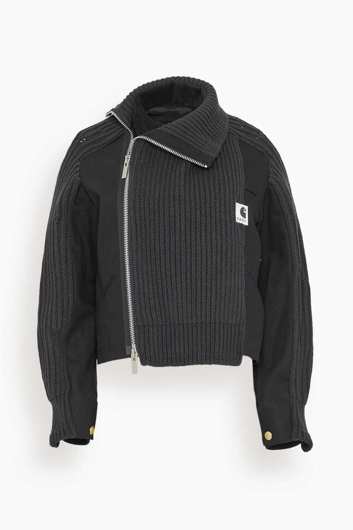 Sacai x Carhartt WIP Duck x Wool Knit Blouson in Black – Hampden