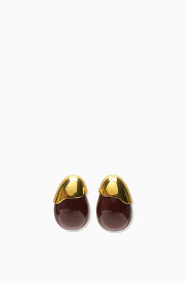 Toro Earrings in Aubergine Brown