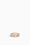 Vintage La Rose Rings Thin Pave XOXO Ring in 14k Yellow Gold