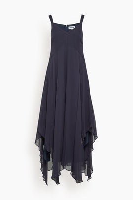 Riley Handkerchief Dress in Navy