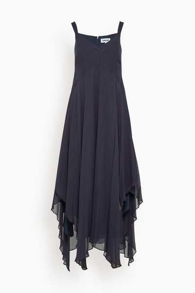 Riley Handkerchief Dress in Navy