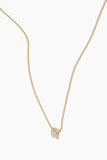 Vintage La Rose Necklaces Ball Chain Baguette Necklace in 14k Yellow Gold