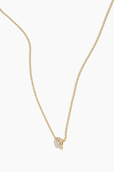 Vintage La Rose Necklaces Ball Chain Baguette Necklace in 14k Yellow Gold