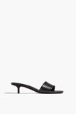 Loulou de Saison Andy Kitten Heel Mules in Black