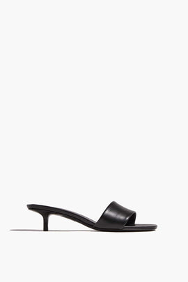 Andy Kitten Heel Mules in Black
