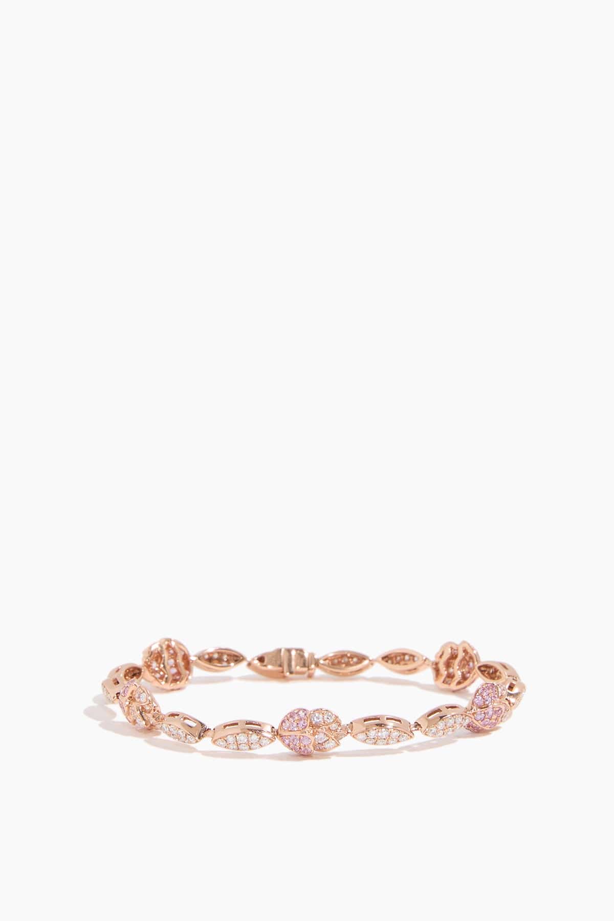 Stoned Fine Jewelry Peony Bud Bracelet in 18k Rose Gold