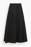 Rohe A-Line Suede Skirt in Black