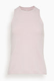 Maria McManus Lingerie Stitch Racer Tank in Powder Pink