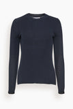 Apiece Apart Sweaters Fine Gauge Second Skin Sweater in Navy Apiece Apart Fine Gauge Second Skin Sweater in Navy