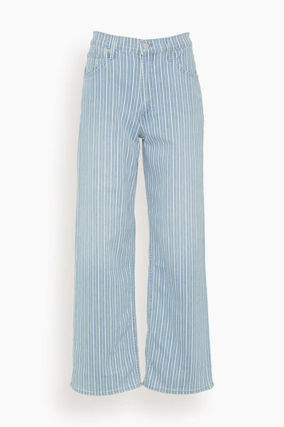 High Waisted Spinner Zip Skimp Jean in Lined Up
