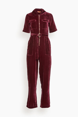 Serena Jumpsuit in Burgundy