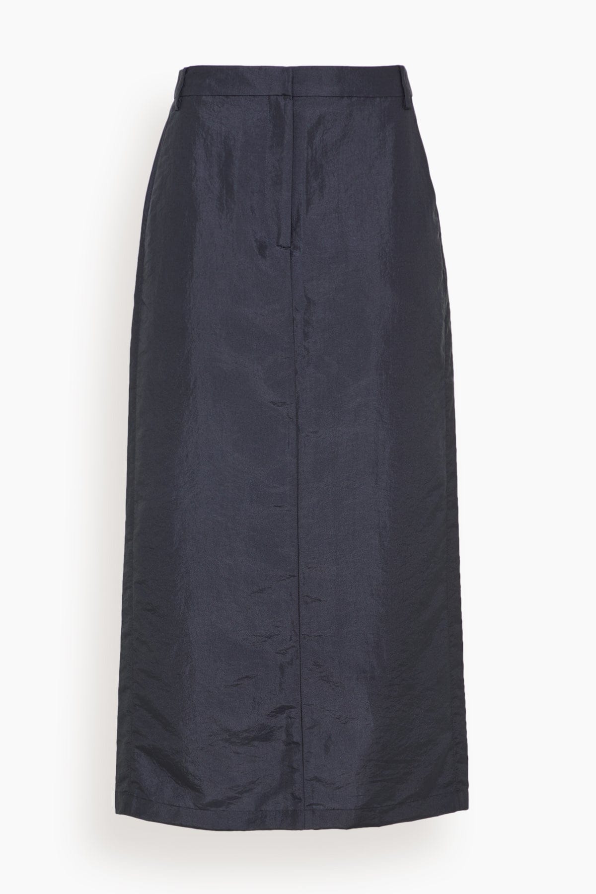 Tibi Nylon Maxi Skirt in Navy