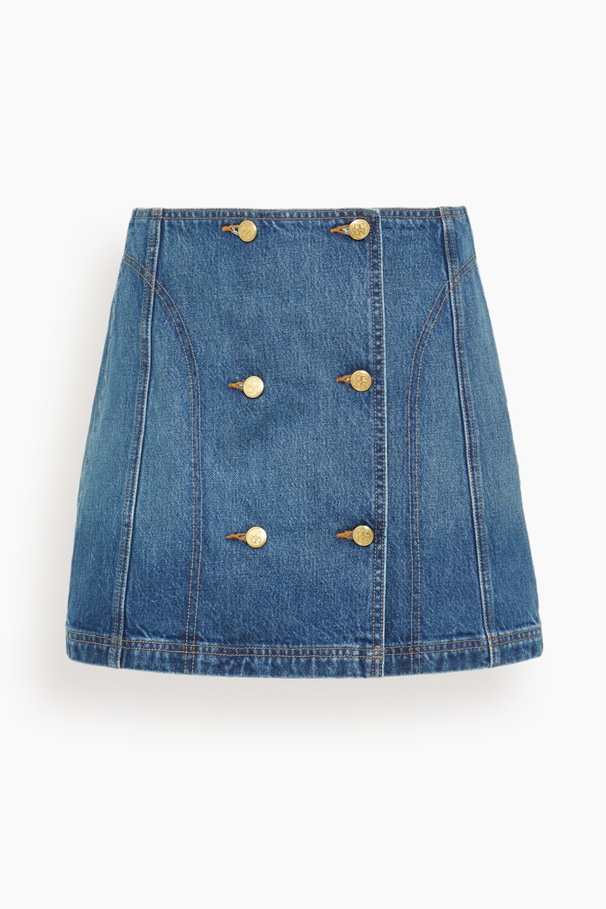 Ulla Johnson The Clara Mini Denim Skirt in Danube