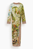 Alemais Toucan Tango Silk Midi Dress in Multi