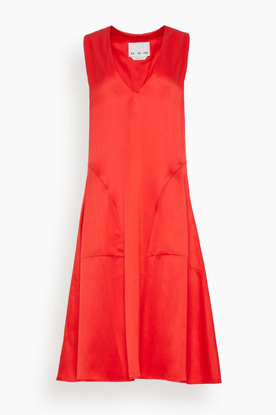 Serena Mini Dress in Rosso