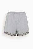 Maria McManus Lace Bias Short in Pinstripe Black/White