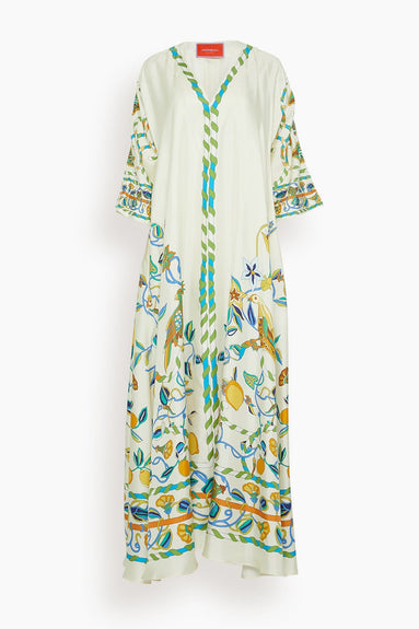 La Double J Dresses Muumuu Dress in Borboni Placed Bianco