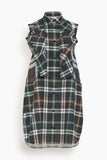 Sacai Dresses Plaid Print Dress in Green x Brown Sacai Plaid Print Dress in Green x Brown