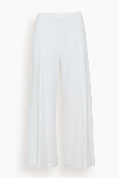 Pull On Wide Leg Culotte in White