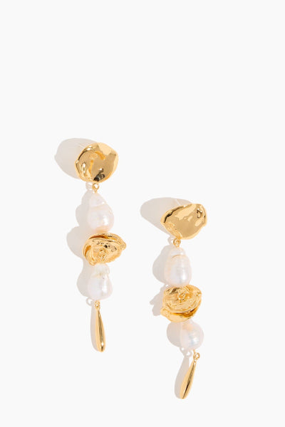 Gold Mine Earrings in Pearl Gold