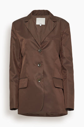 Eco Nylon Max Blazer in Brown