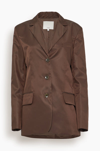 Eco Nylon Max Blazer in Brown