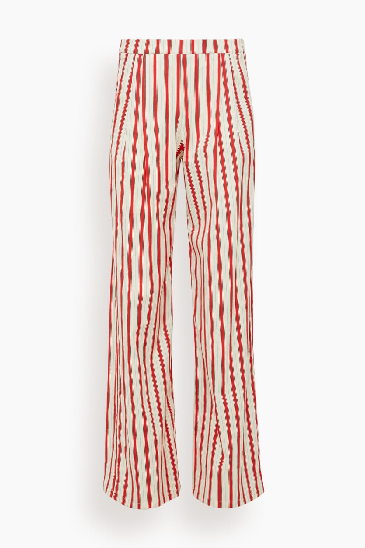 Forte Forte Cotton Pinstriped Pants in Rouge