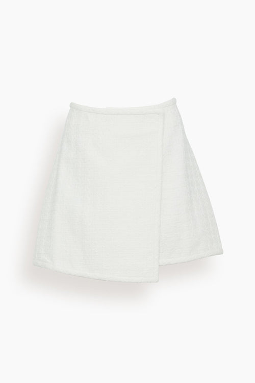 Proenza Schouler White Label Skirts Tweed Wrap Skirt in Off White