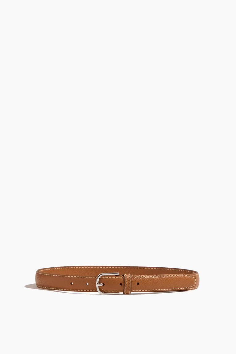 Toteme Slim Grained-Leather Trouser Belt in Tan