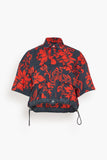 Sacai Tops Floral Print Shirt in Red