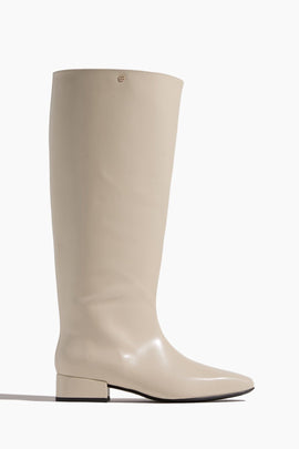 Subtle Shine Riding Boot in Dark Cream