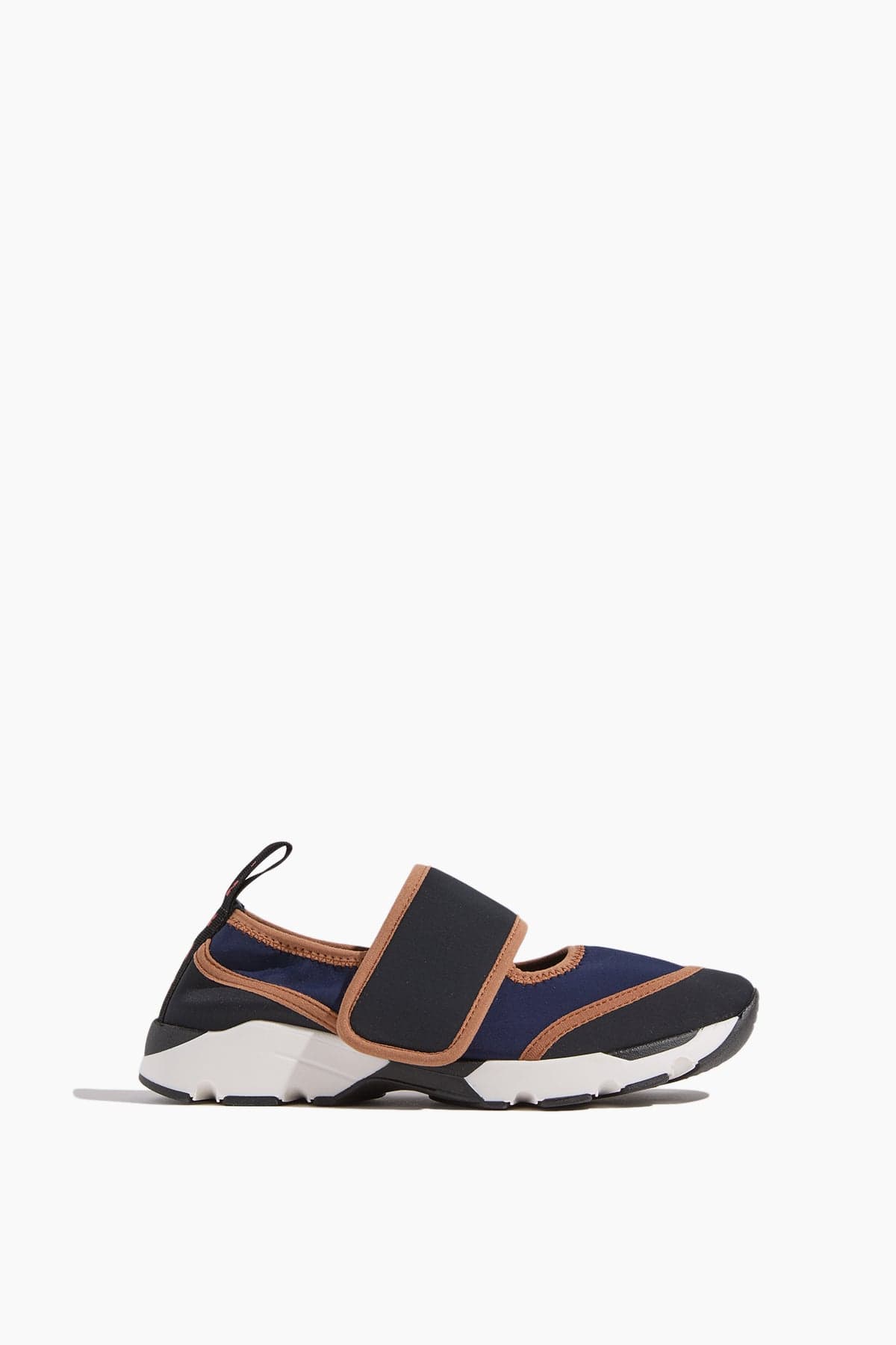 Marni Mary Jane Running Sneaker in Dark Blue/Black