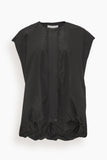 Tibi Tops Italian Sporty Nylon Sleeveless Blousant Vest in Black Tibi Italian Sporty Nylon Sleeveless Blousant Vest in Black