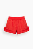 Simone Rocha Frill Track Shorts in Red