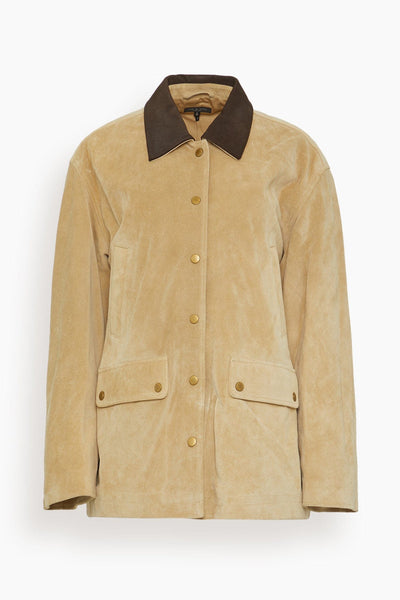 Cassidy Suede Jacket in Tan
