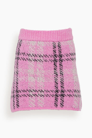 Kitri Skirts Susan Boucle Mini Skirt in Pink Check