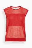 Loulou de Saison Anita Sleeveless Knit Top in Red