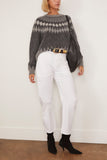 Nili Lotan Alena Sweater in Dark Grey Melange Fair Isle