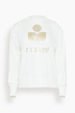 Etoile Isabel Marant Klowia Tee in White/Light Gold